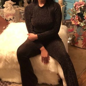 Black two piece w gold sparkles